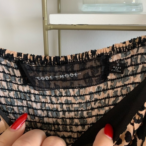 Code X Mode Leopard Print Bustier Midi Dress - Picture 11 of 13